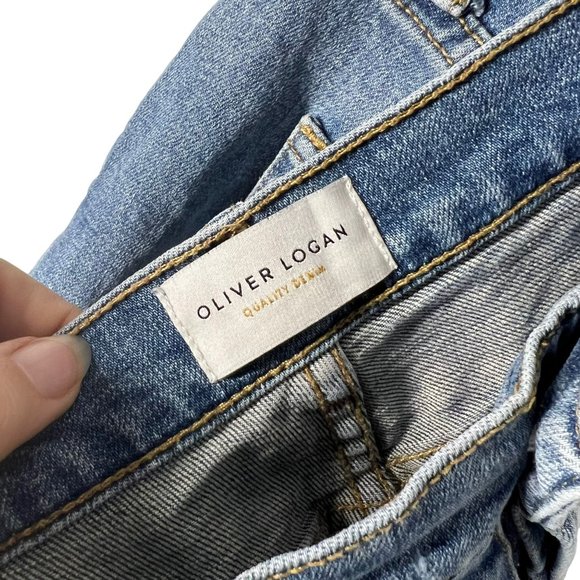 Oliver Logan Bedford Raw Hem High Rise Denim Shorts 29 - Picture 3 of 11